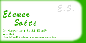 elemer solti business card